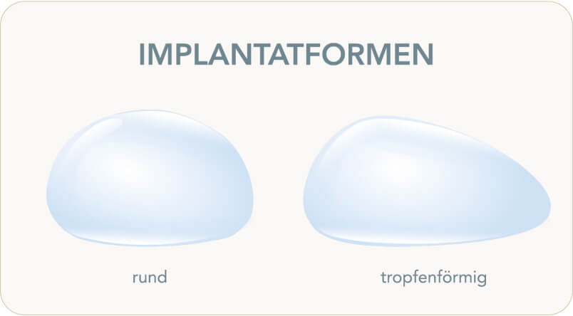 Brustimplantate - Welche Implantatformen gibt es?