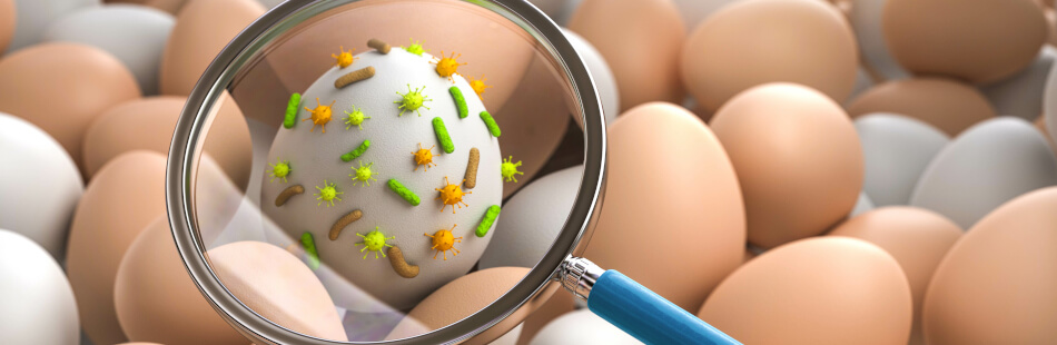 Salmonellen werden oft auch über den Verzehr von Eiern übertragen.